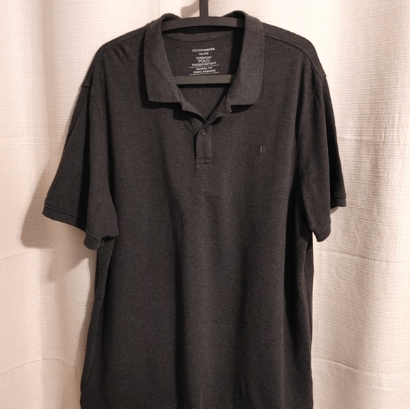 (4/$20) Denver Hayes Men's Dark Gray Polo Shirt Size 2XL Short Sleeve Modern Fit - Picture 1 of 10